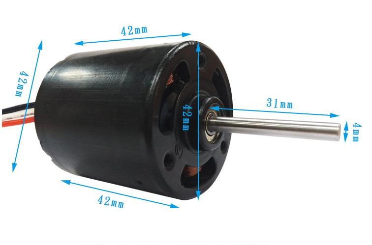 Silent brushless motor for cash counting machine